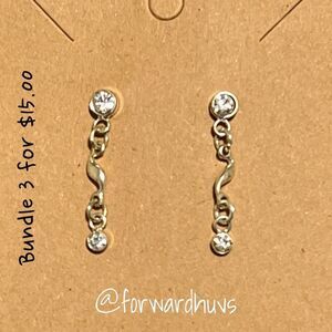 Bundle 3 for $15 Fancy Silver Tone Dangle Earrings